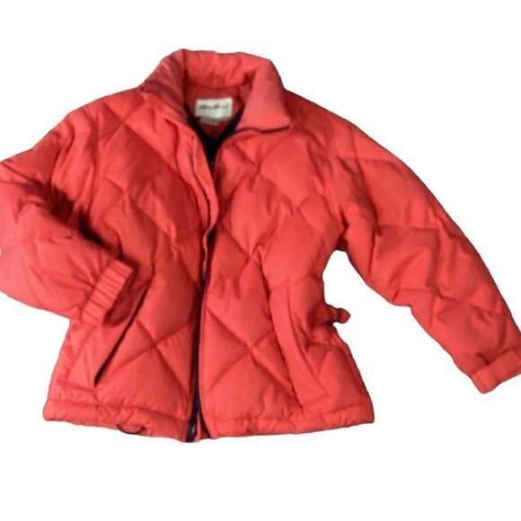 Eddie Bauer Women's Goose Down Puffer Jacket Sz XS Red 265E - Picture 1 of 11